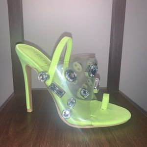 Neon High Heel Sandals